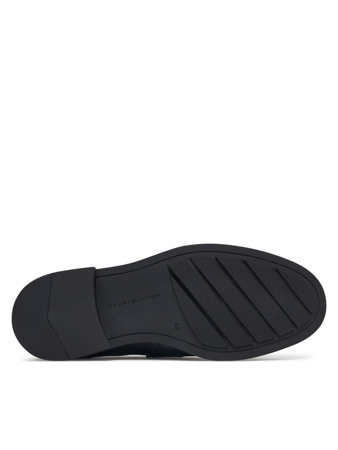 Tommy Hilfiger Slipper Tommy Hilfiger Lth Mix Dress Hilfiger Loafer FM0FM06087 Schwarz
