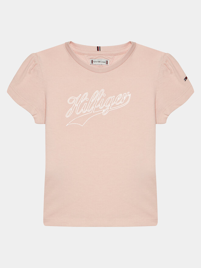 Tommy Hilfiger Tommy Hilfiger Marškinėliai Hilfiger Script Tee S/S KG0KG07714 Rožinė Regular Fit
