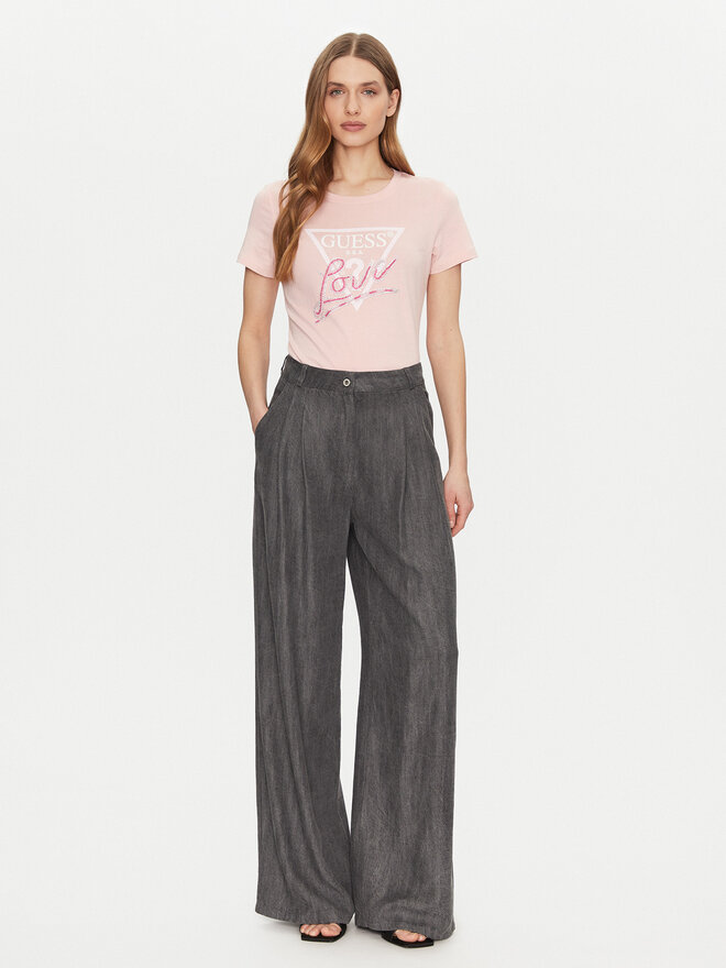Guess Guess Marškinėliai W5GI05 I3Z14 Rožinė Regular Fit