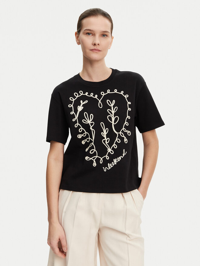 Weekend Max Mara Weekend Max Mara T-Shirt Lecco 2515941052 Μαύρο Boxy Fit