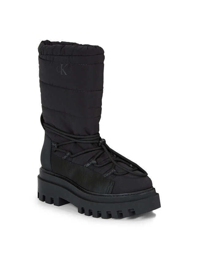 Calvin Klein Jeans Schneeschuhe Calvin Klein Jeans Flatform Snow Boot Nylon Wn YW0YW01146 Schwarz