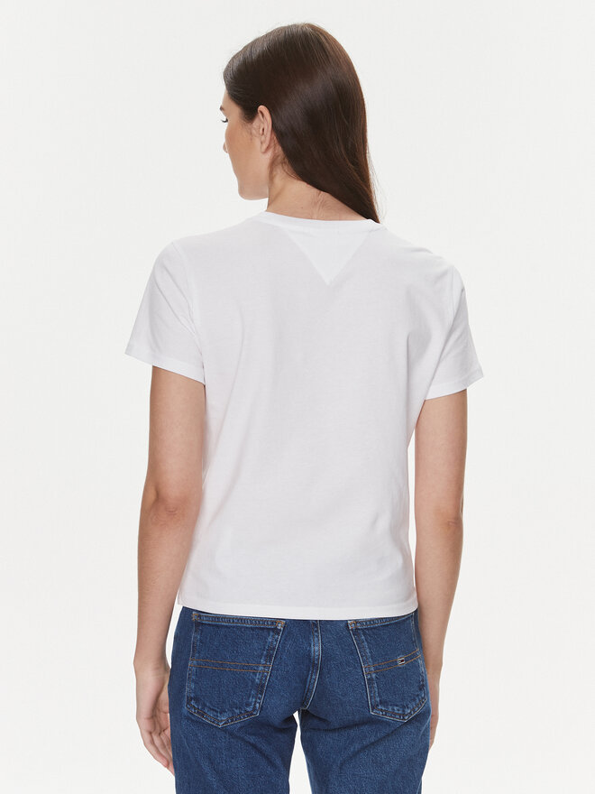 Tommy Jeans Tommy Jeans Marškinėliai Essential DW0DW17359 Balta Regular Fit