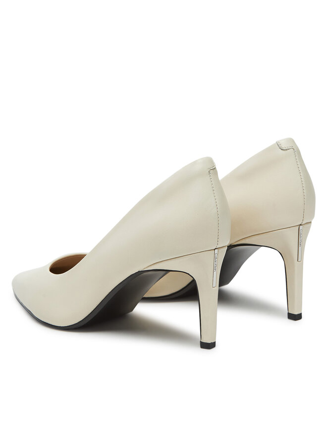 Calvin Klein Γόβες Calvin Klein Pump 70 Pointy Hw Bar Lth HW0HW02561 Εκρού