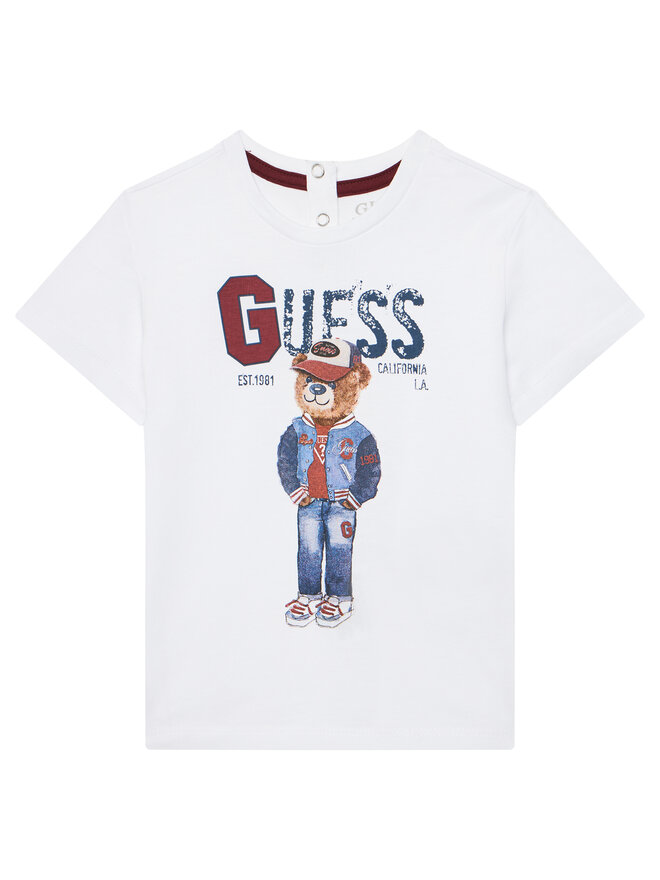 Guess Guess Marškinėliai N5YI22 K8HM4 Balta Regular Fit