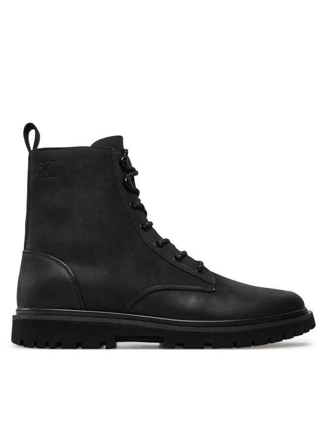 Calvin Klein Jeans Zimske čizme Calvin Klein Jeans Eva Boot Mid Laceup Rebellious YM0YM01071 Crna