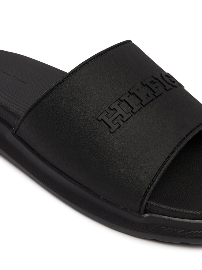 Tommy Hilfiger Pantoletten Tommy Hilfiger Dual Density Hilfiger Pool Slide FM0FM05797 Schwarz