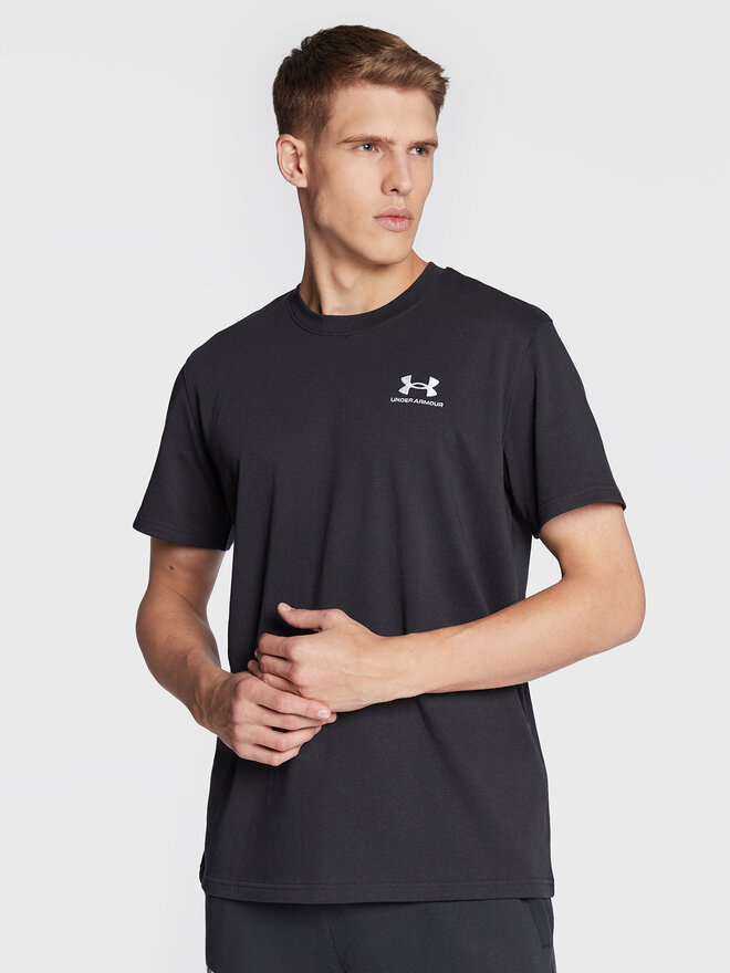 Under Armour Under Armour Marškinėliai Ua Logo Embroidered 1373997 Juoda Relaxed Fit