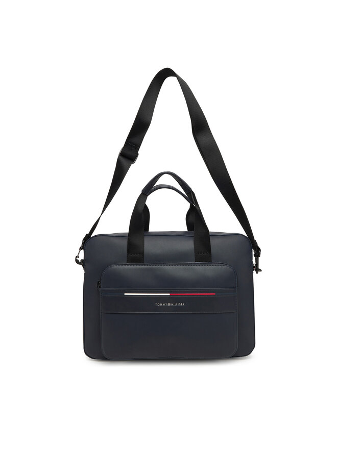 Tommy Hilfiger Brašna na notebook Tommy Hilfiger Th Foundation Computer Bag AM0AM13198 Tmavomodrá