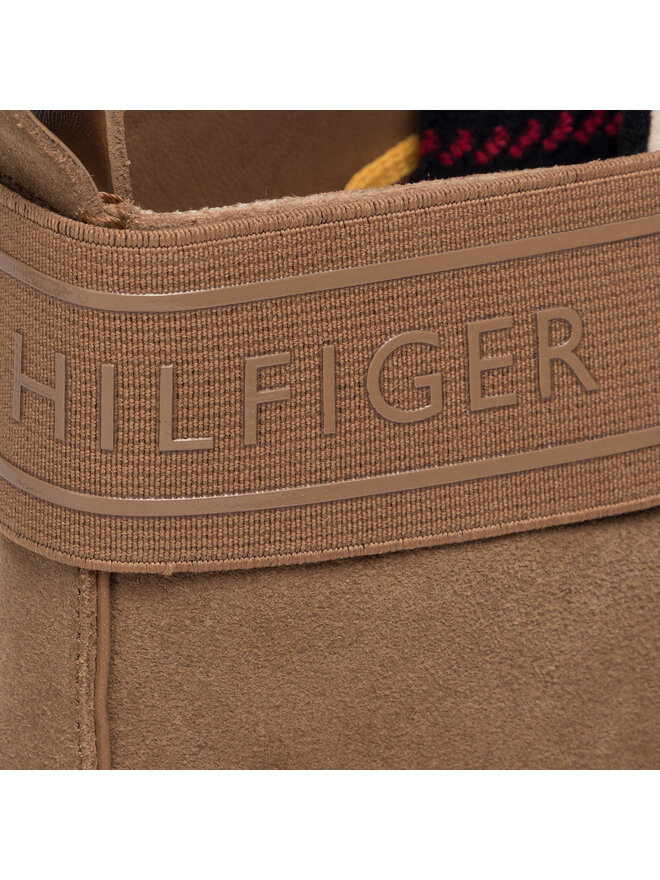 Tommy Hilfiger Schnürschuhe Tommy Hilfiger Sporty Outdoor Mid Heel Lace Up FW0FW04341 Braun