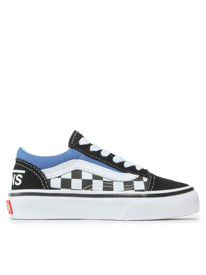 Black and blue vans shoes best sale