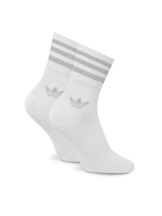 adidas Zestaw 2 par wysokich skarpet damskich adidas Glt Crew HC9561 Biały