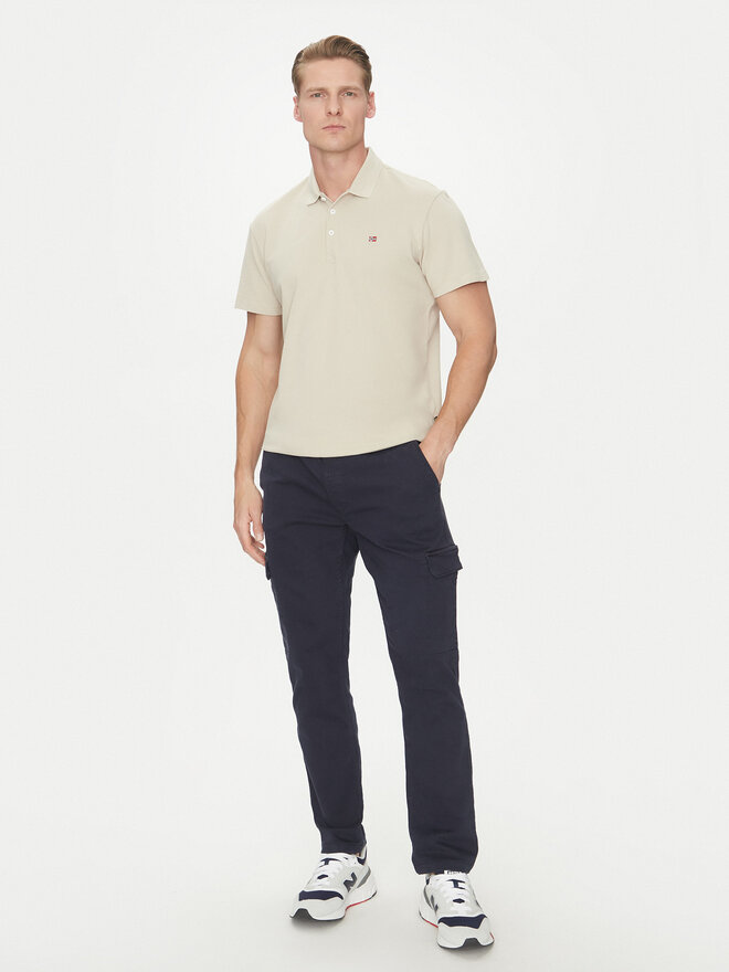 Napapijri Napapijri Polo marškinėliai Ealis NP0A4H8B Smėlio Regular Fit