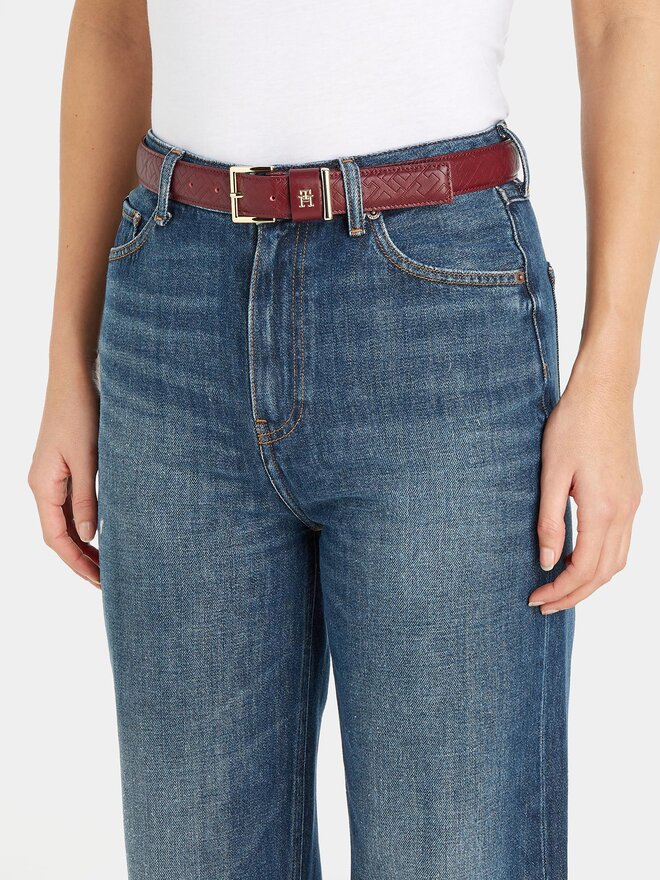 Tommy Hilfiger Damengürtel Tommy Hilfiger Th Casual Mono 3.0 AW0AW15382 Rot