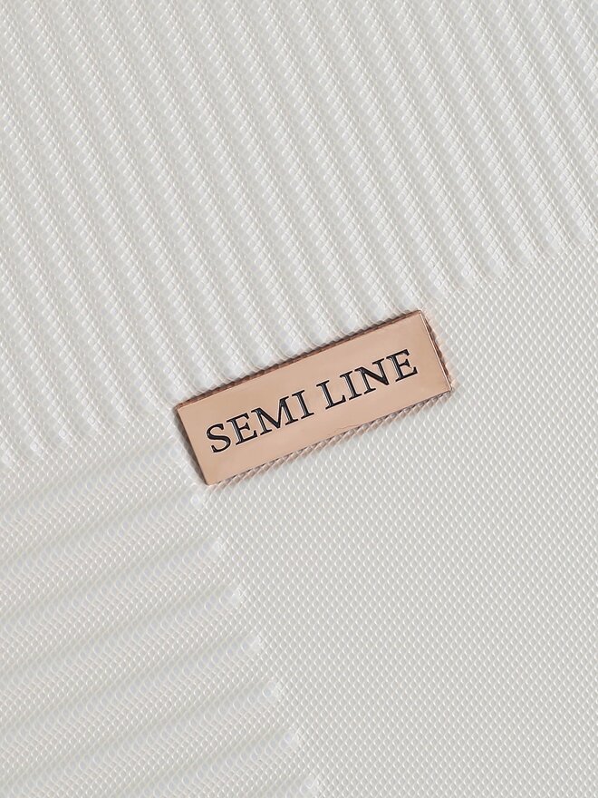 Semi Line Střední kufr Semi Line T5757-3 Écru