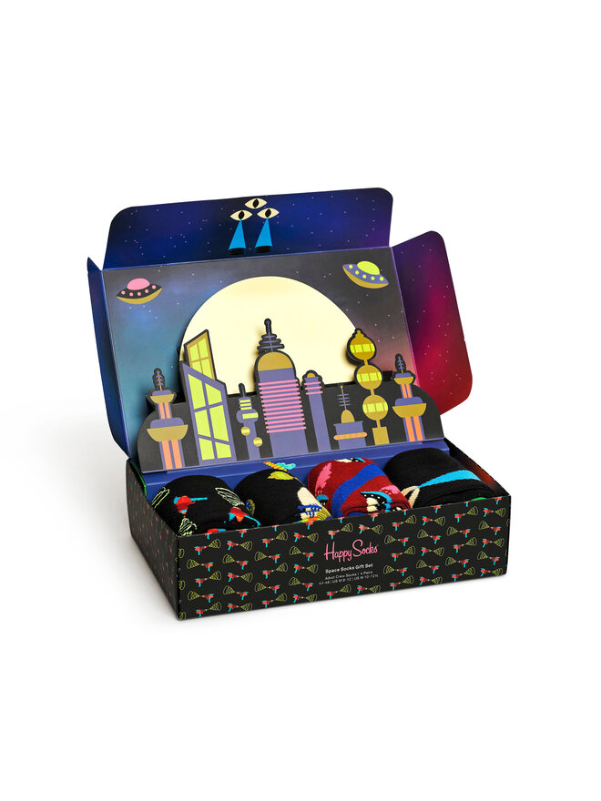 Happy Socks Комплект 4 чифта дълги чорапи унисекс Happy Socks XSPA09-0200 Цветен