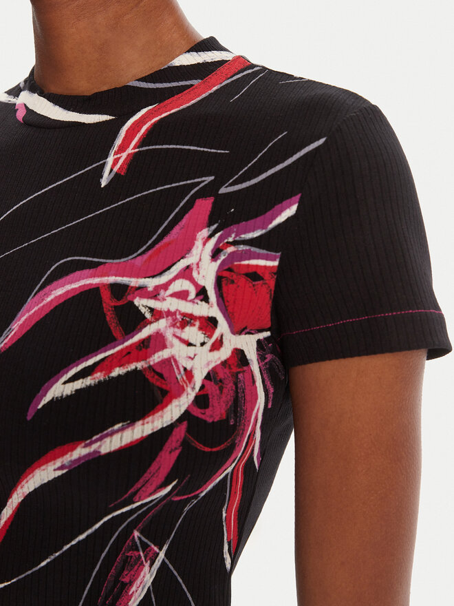 Desigual Desigual Camiseta Lala 25WWTK16 Negro Regular Fit