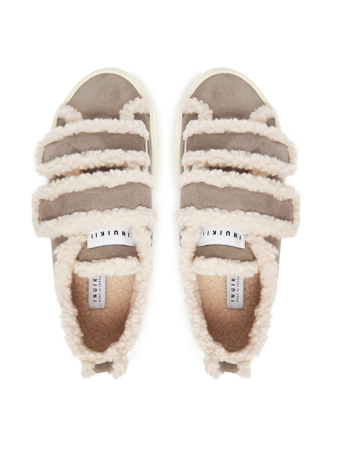 Inuikii Снікерcи Inuikii Shearling Low Velcro 1001.001.0231 Сірий