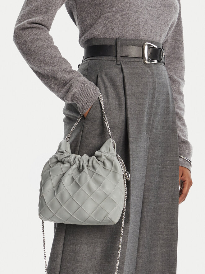 Tory Burch Torebka Tory Burch Mini Fleming 162451 Szary