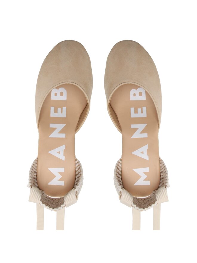Manebi Espadrilles Manebi Soft Suede Wedge Espadrilles M 1.1 WV Bēšs