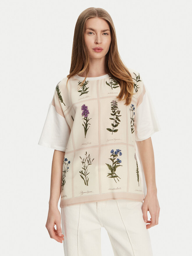 Weekend Max Mara Weekend Max Mara Camiseta Pampas 2515941082 Blanco Relaxed Fit