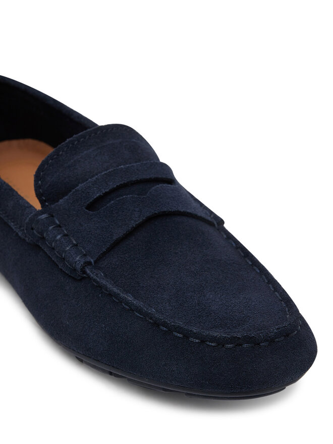 Tommy Hilfiger Μοκασίνια Tommy Hilfiger Flag Soft Suede Driver Loafer FW0FW08558 Σκούρο μπλε