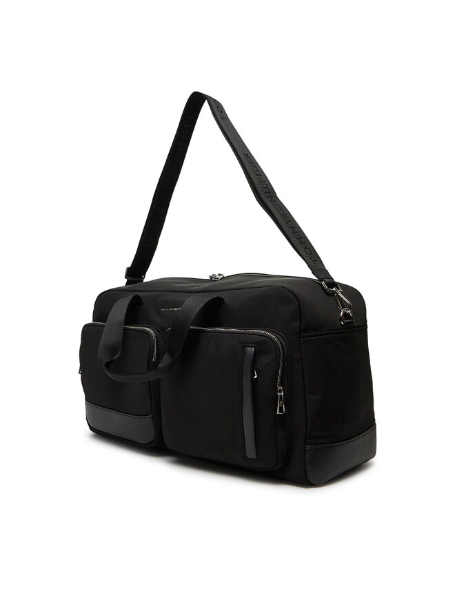 Tommy Hilfiger Torbica Tommy Hilfiger Th Business Nylon Duffle AM0AM13382 Črna