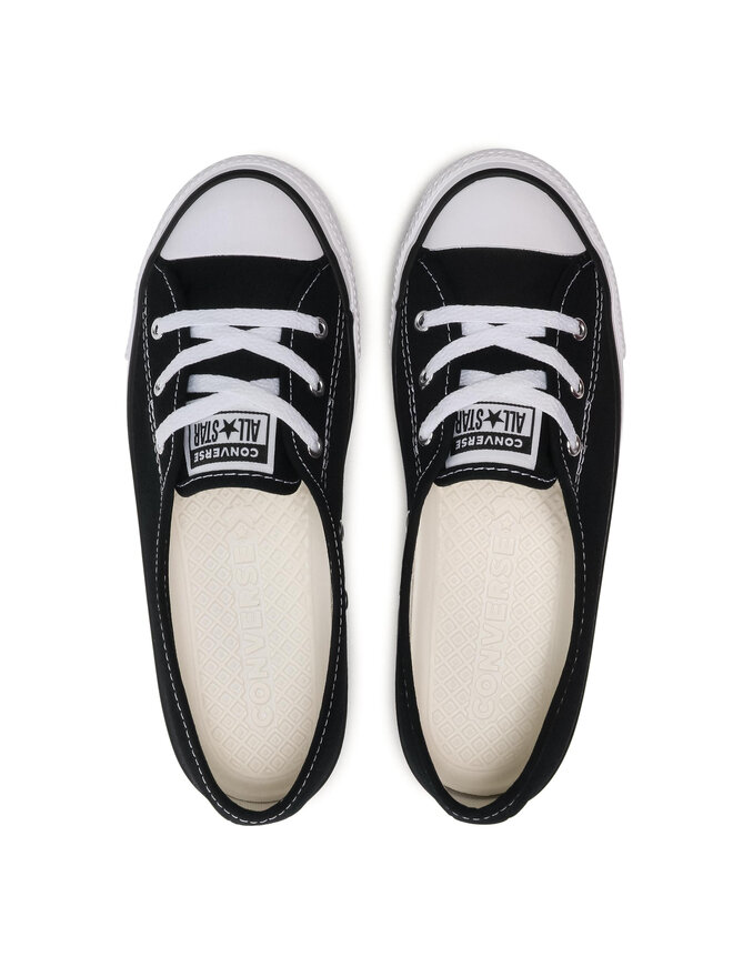 Converse Кецове Converse Chuck Taylor All Star Bellet Lace Slip 566775C Черен