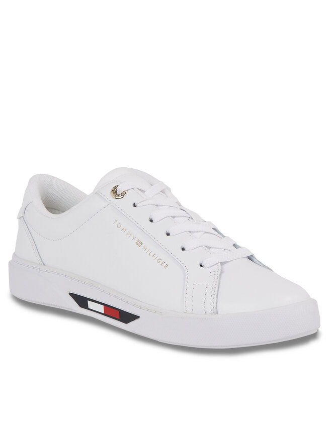 Tommy Hilfiger Сникърси Tommy Hilfiger Global Stripes Court Sneaker FW0FW07559 Бял
