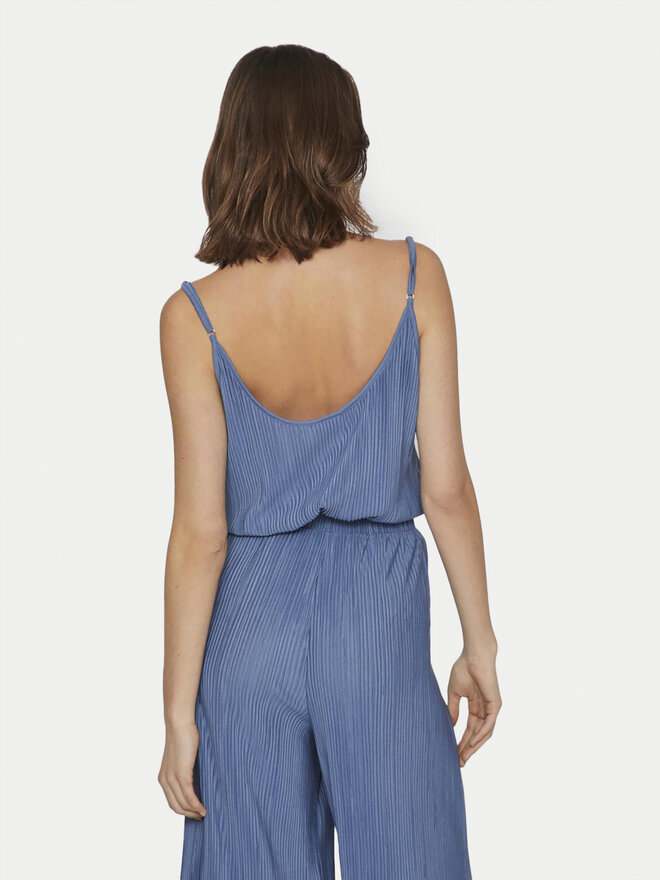 Vila Vila Топ Plisa 14096337 Голубий Relaxed Fit