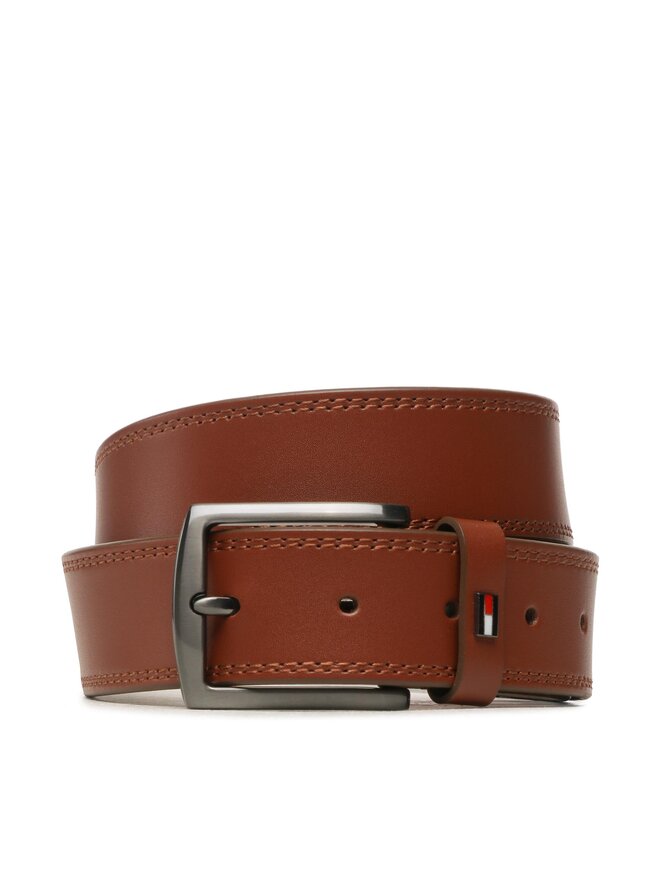 Tommy Hilfiger Cinturón para hombre Tommy Hilfiger Denton Corporate AM0AM11226 Marrón