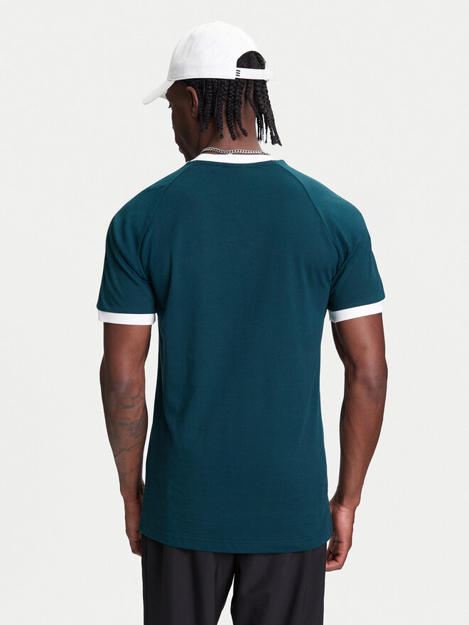 adidas adidas T-Shirt adicolor Classics 3-Stripes JY1374 Grün Slim Fit