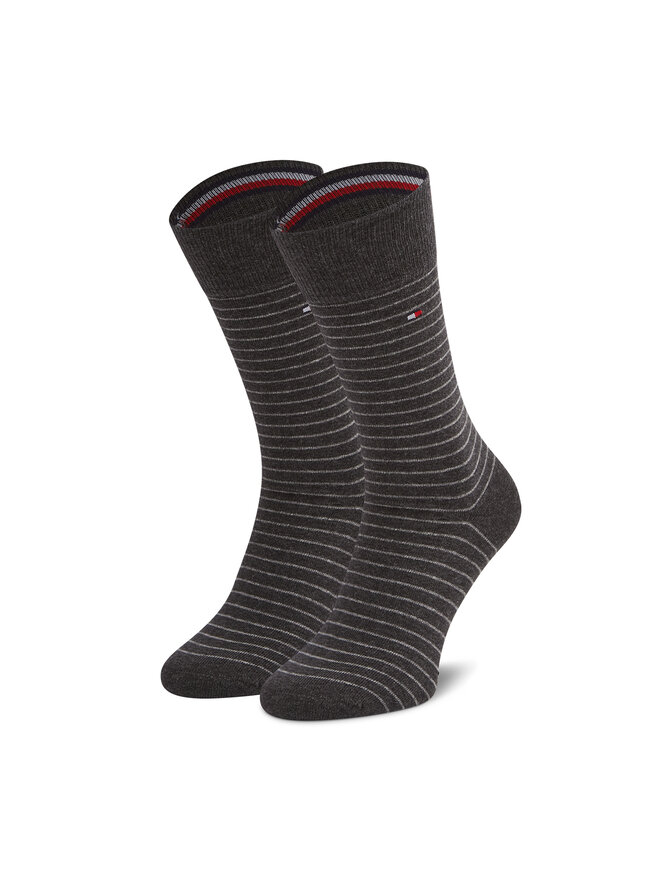 Tommy Hilfiger Set de 2 perechi de șosete lungi pentru bărbați Tommy Hilfiger 100001496 Gri