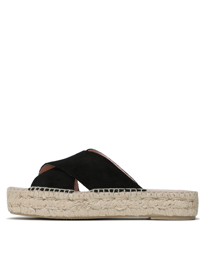 Manebi Espadrilles Manebi Double Sole X Bands Sandals K 1.0 DX Melns