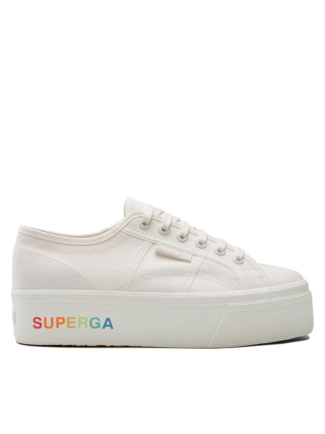 Sneakers aus Stoff Superga 2790 Platform S7113KW WeiB eschuhe