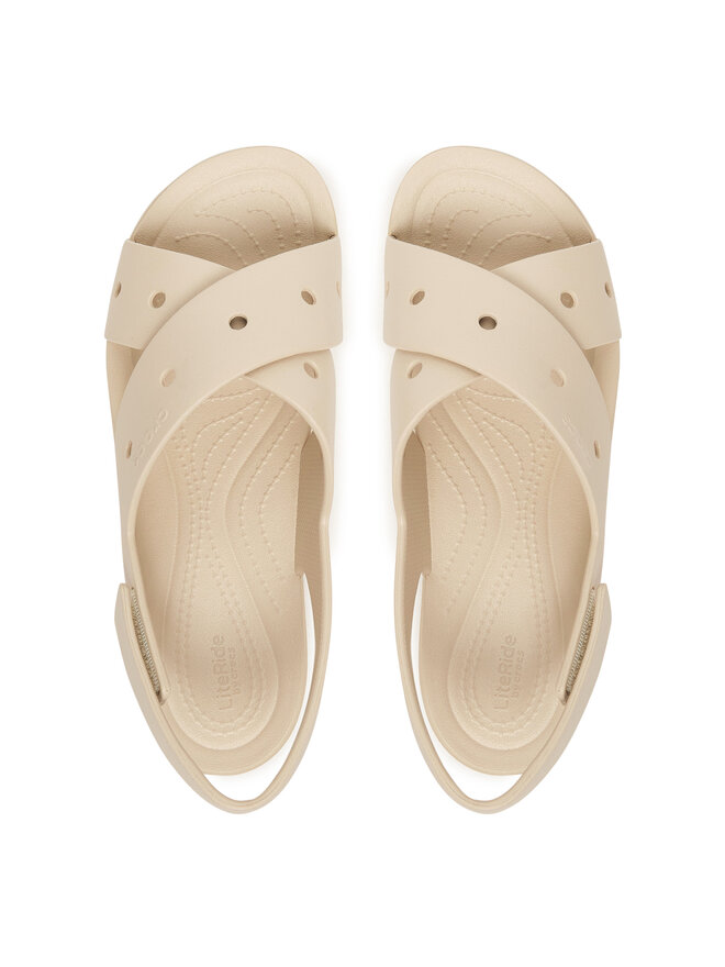 Crocs Босоніжки Crocs Brooklyn 4U Cross Strap Sandal 212254 Бежевий