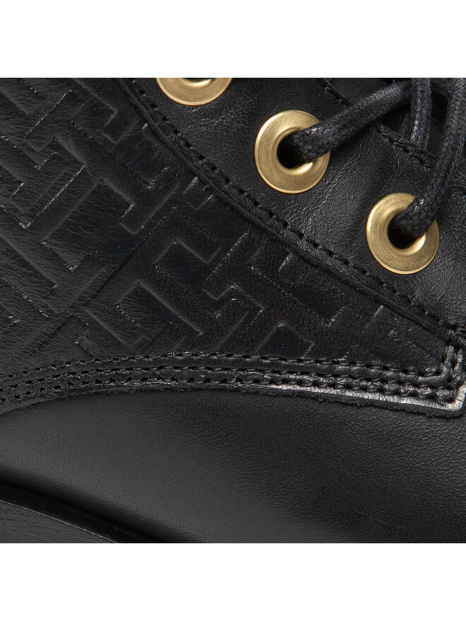 Tommy Hilfiger Μποτάκια Tommy Hilfiger Th Monogram Biker Boot FW0FW06817 Μαύρο