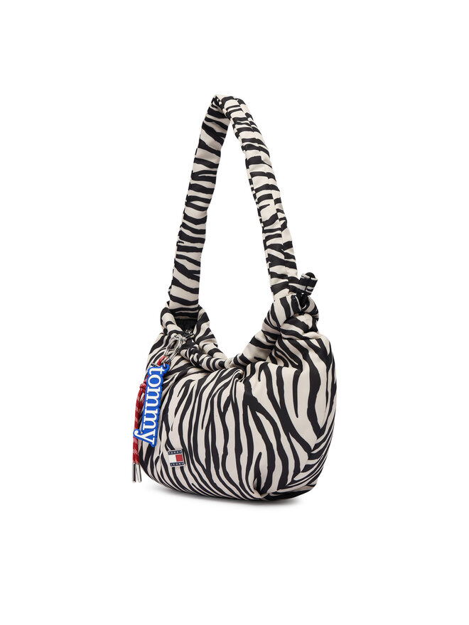 Tommy Jeans Handtasche Tommy Jeans Tjw Icon Charms Zebra Shlder Bag AW0AW18882 Weiß