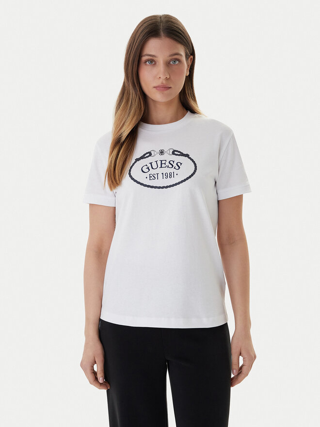 Guess Guess Футболка V6RI04 K8FQ4 Білий Regular Fit