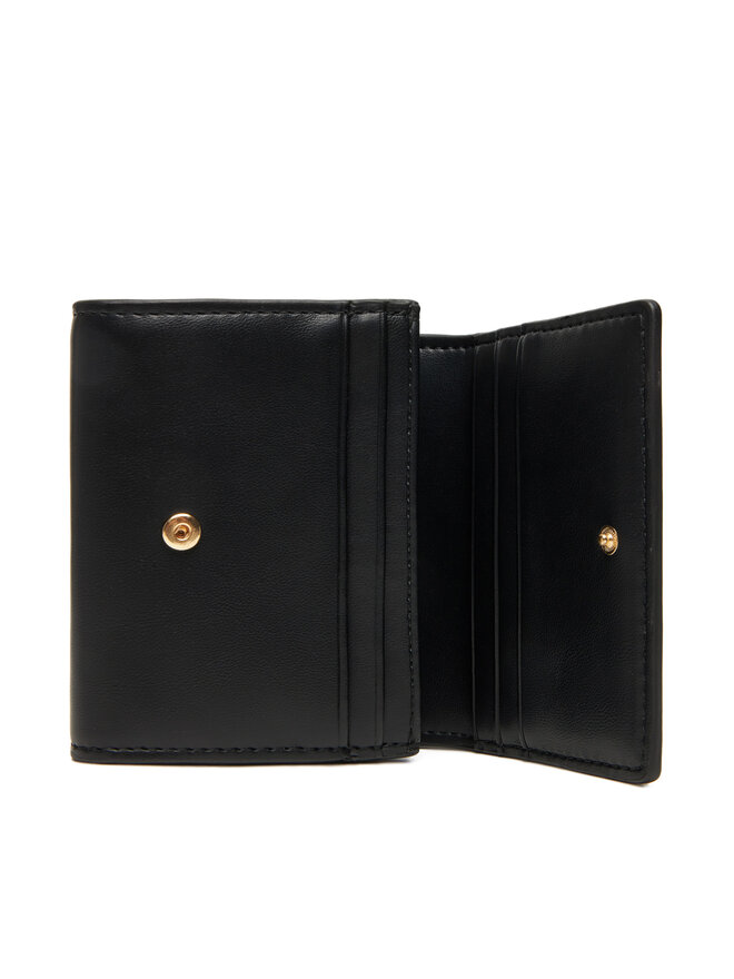 Calvin Klein Mazs sieviešu maks Calvin Klein Bold Ck Medium Bifold LV04F1047G Melns