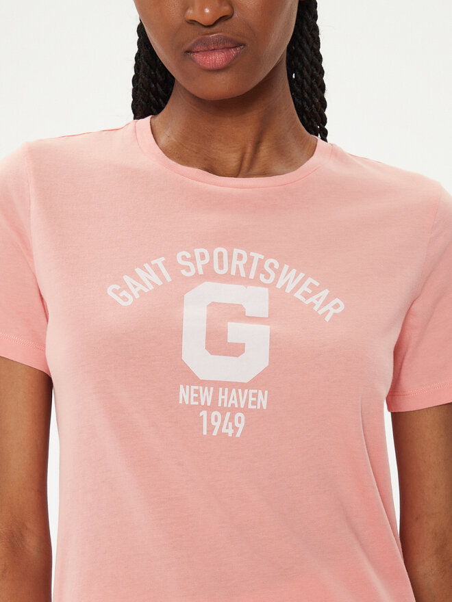 Gant Gant Camiseta Logo 4200849 Coral Regular Fit