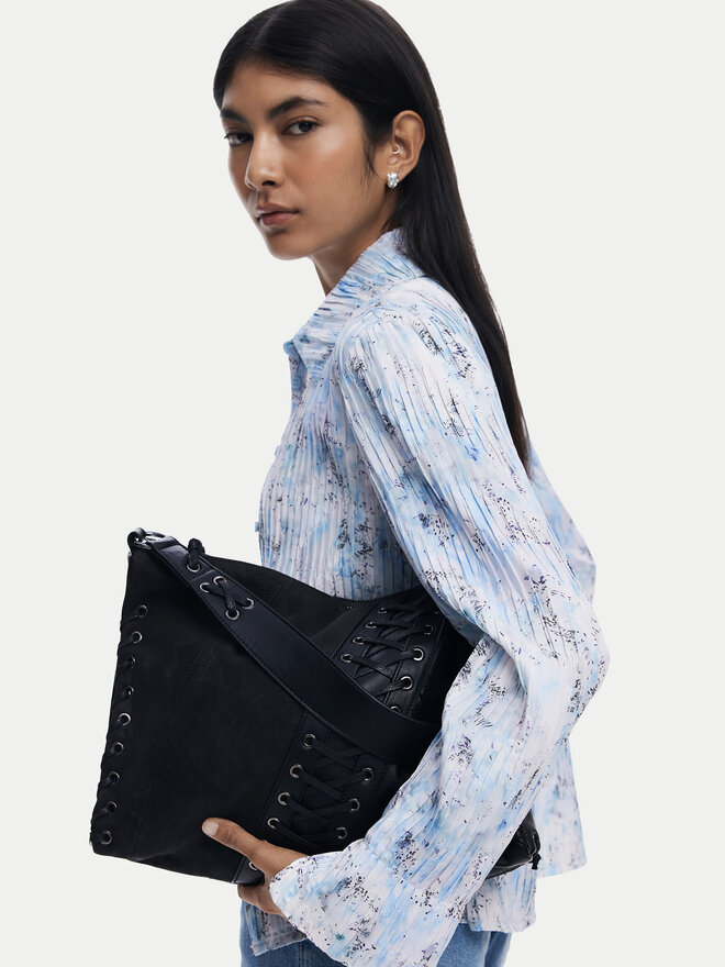 Desigual Ročna torba Desigual Tango Patch Lei 25WAXP79 Črna