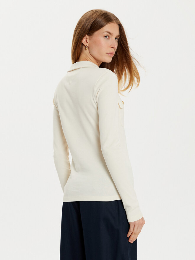 Tommy Hilfiger Tommy Hilfiger Pólóing WW0WW45308 Ekru Slim Fit