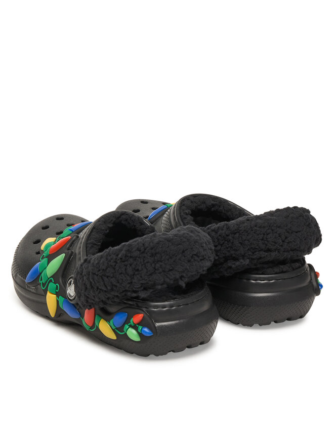 Crocs Papucs Crocs Clsc Lined Holiday Lights 212026 Fekete