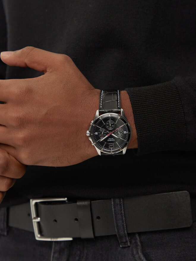 Casio Zegarek Casio MTP-1374PL-1AVEF Czarny