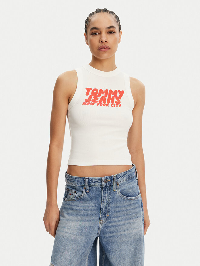 Tommy Jeans Tommy Jeans Marškinėliai DW0DW21339 Écru Slim Fit