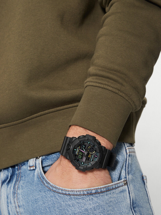 G-Shock Ceas G-Shock Multi-Fluorescent Accents GA-700MF-1AER Negru
