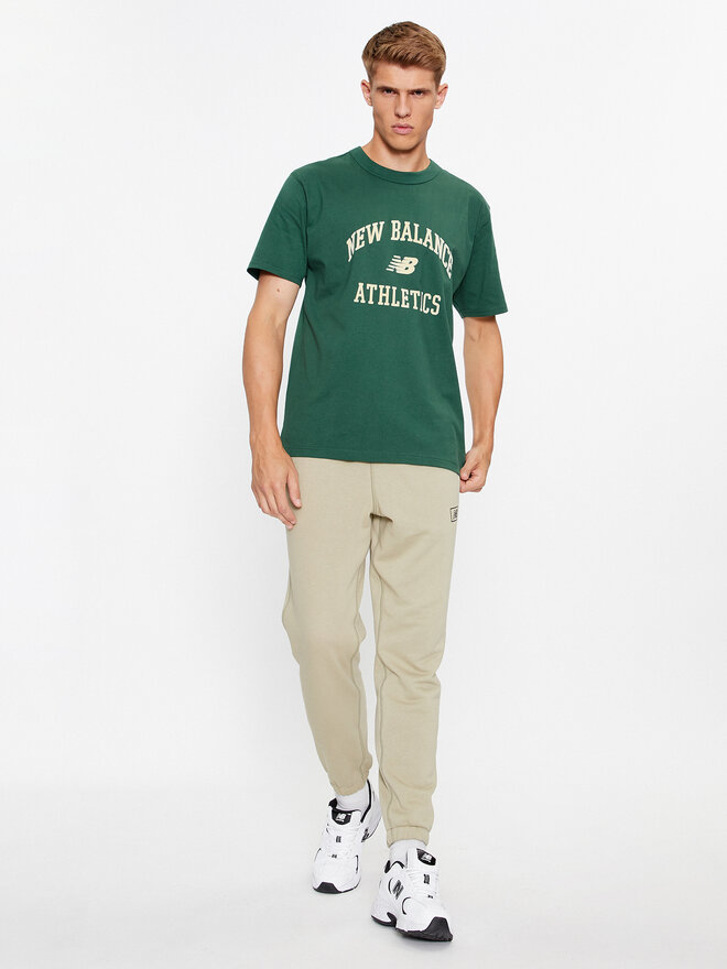 New Balance New Balance Marškinėliai Athletics Varsity Graphic T-Shirt MT33551 Žalia Regular Fit