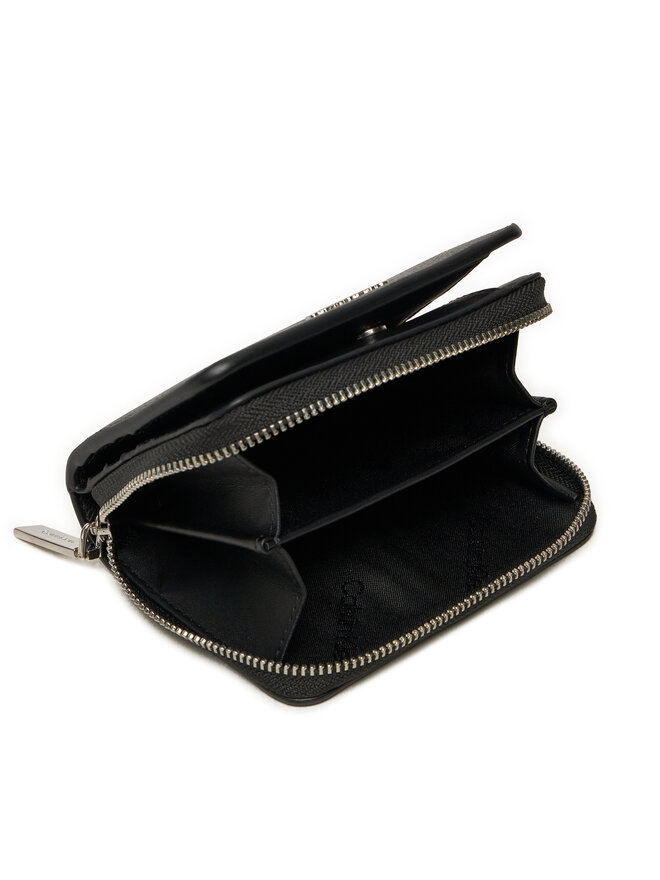Calvin Klein Mały Portfel Damski Calvin Klein Ck Must Md Zip Around_Caviar K60K612831 Czarny