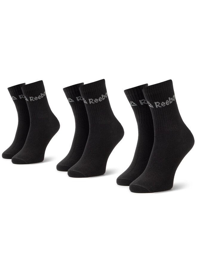 Reebok Довгі шкарпетки Reebok Act Core Crew Sock 3p DU2971 Чорний