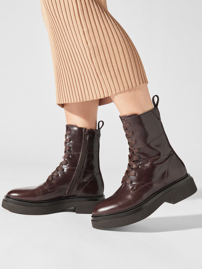 Gant Īsie zābaki Gant Zandrin Mid Boot 27541381 Brūns